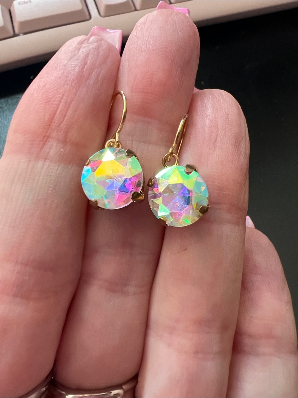 Kirks Folly Aurora Crystal Drop Earrings - Gold